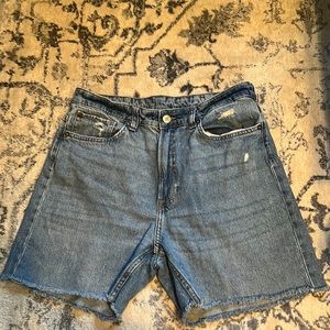 H&M High-Rise Denim Cut-Off Shorts